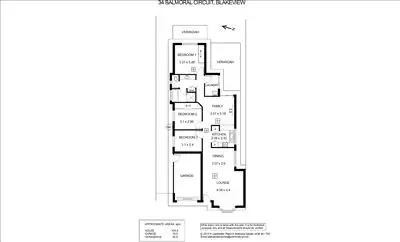 Floorplan of Homely house listing, 34 Balmoral Circuit, Blakeview SA 5114