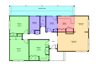 Floorplan of Homely house listing, 23 Hastings Street, Wendouree VIC 3355