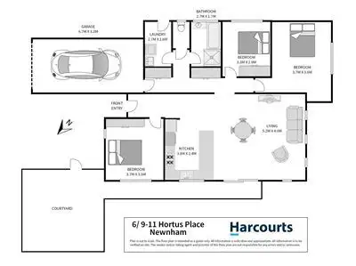 Floorplan of Homely house listing, 6/9-11 Hortus Place, Newnham TAS 7248