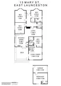 Floorplan of Homely house listing, 13 Mary Street, East Launceston TAS 7250