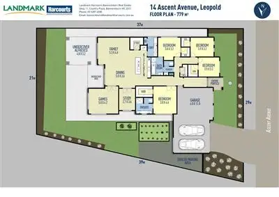 Floorplan of Homely house listing, 12-14 Ascent Ave, Leopold VIC 3224