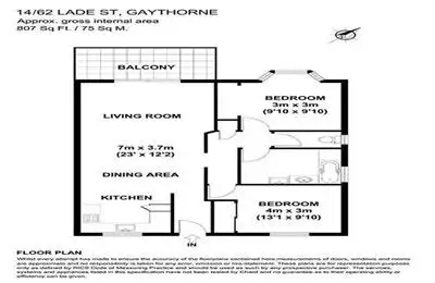 Floorplan of Homely unit listing, 14/62 Lade Street, Gaythorne QLD 4051
