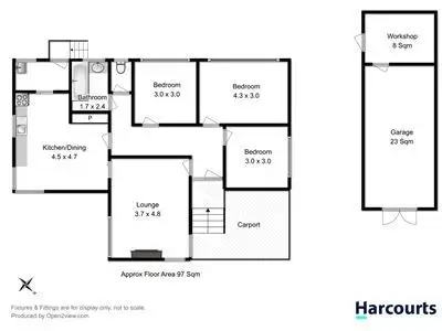 Floorplan of Homely house listing, 13 Euston Street, Claremont TAS 7011