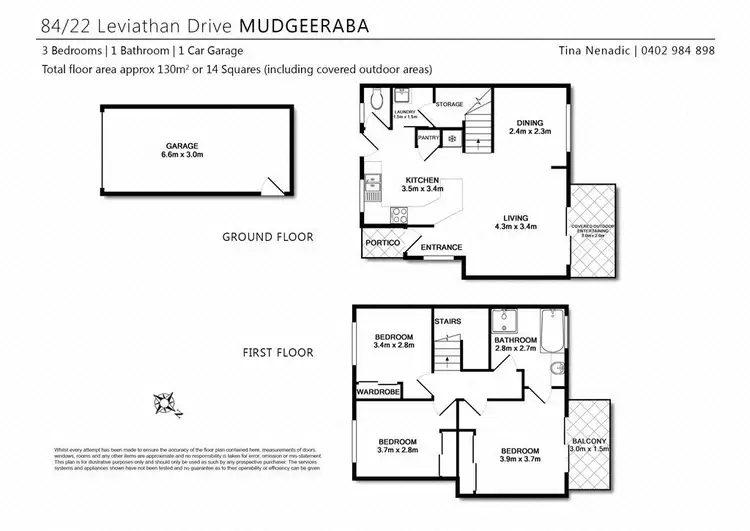 Floorplan of Homely townhouse listing, 84/21 Leviathan Drive, Mudgeeraba QLD 4213