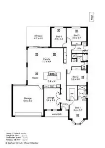 Floorplan of Homely house listing, 8 Barton Circuit, Mount Barker SA 5251