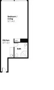 Floorplan of Homely apartment listing, 422/61 Hindmarsh Square, Adelaide SA 5000