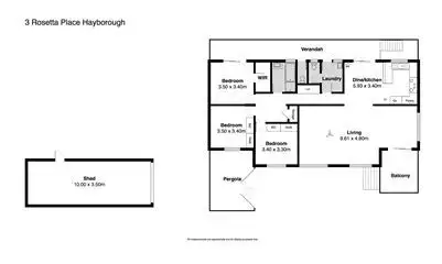 Floorplan of Homely house listing, 3 Rosetta Place, Hayborough SA 5211