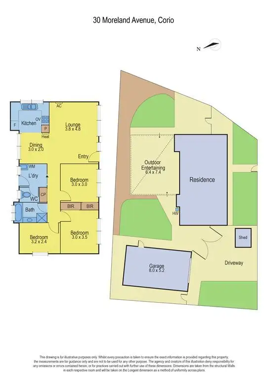 Floorplan of Homely house listing, 30 Moreland Avenue, Corio VIC 3214