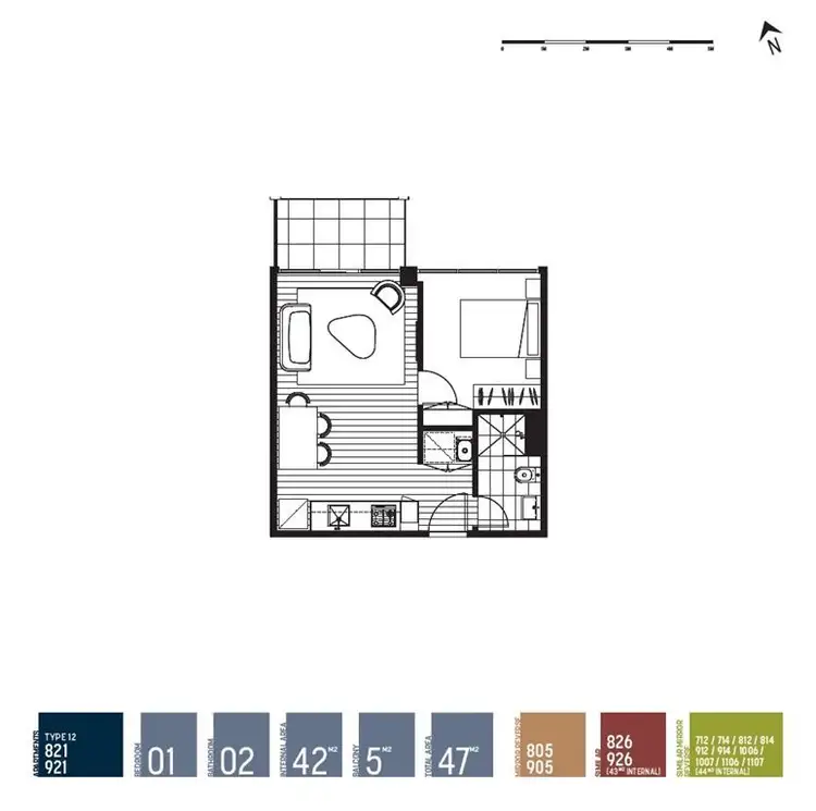 Floorplan of Homely apartment listing, 805/719 High Street, Epping VIC 3076