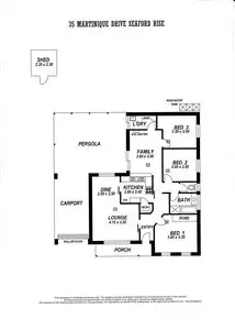Floorplan of Homely house listing, 35 Martinique Drive, Seaford Rise SA
