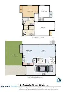 Floorplan of Homely townhouse listing, 1/21 Australia Street, St Marys NSW 2760