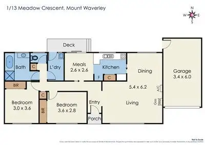 Floorplan of Homely unit listing, 1/13 Meadow Crescent, Mount Waverley VIC 3149