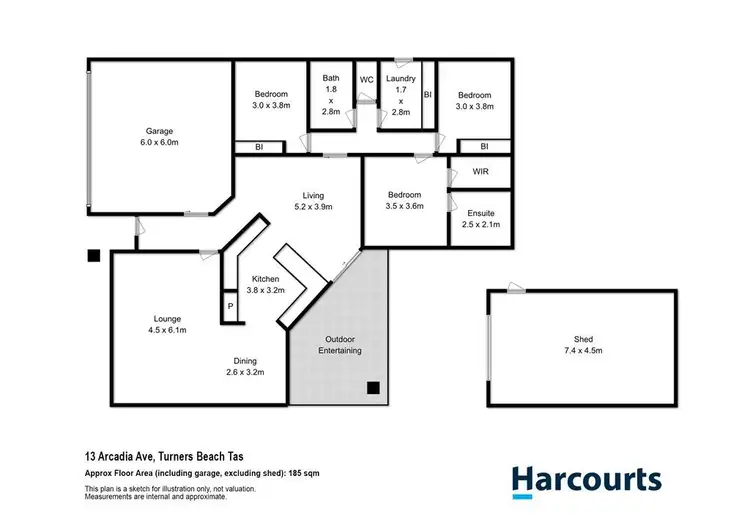 Floorplan of Homely house listing, 13 Arcadia Avenue, Turners Beach TAS 7315