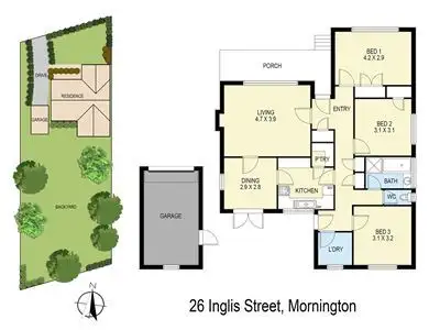 Floorplan of Homely house listing, 26 Inglis street, Mornington VIC 3931