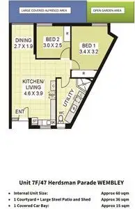 Floorplan of Homely house listing, 7F/47 Herdsman Parade, Wembley WA 6014