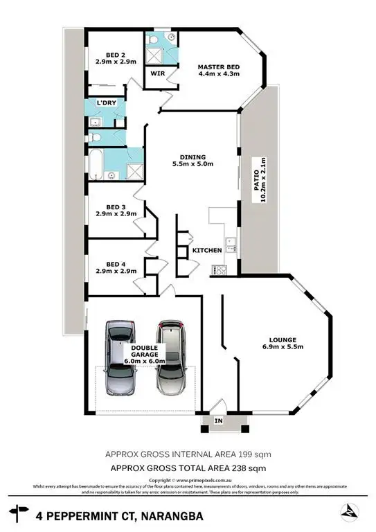 Floorplan of Homely house listing, 4 Peppermint Court, Narangba QLD 4504