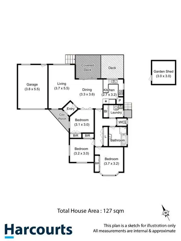 Floorplan of Homely house listing, 32 Hance Road, Howrah TAS 7018