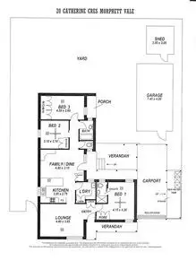 Floorplan of Homely house listing, 20 Catherine Crescent, Morphett Vale SA 5162