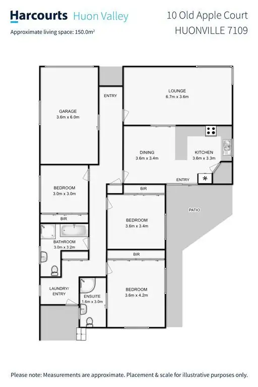 Floorplan of Homely house listing, 10 Old Apple Court, Huonville TAS 7109