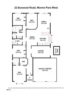 Floorplan of Homely house listing, 22 Burwood Road, Munno Para West SA 5115
