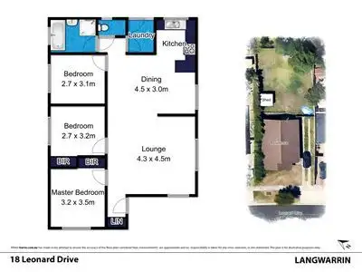Floorplan of Homely house listing, 18 Leonard Drive, Langwarrin VIC 3910