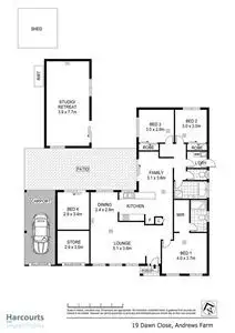 Floorplan of Homely house listing, 19 Dawn Close, Andrews Farm SA 5114