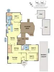 Floorplan of Homely house listing, 16 Tennyson Avenue, Kilsyth VIC 3137