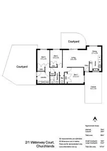 Floorplan of Homely unit listing, 2/1 Waterway Court, Churchlands WA 6018