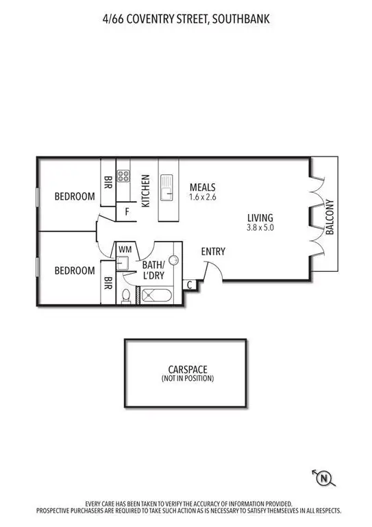 Floorplan of Homely apartment listing, 4/66 Coventry Street, Southbank VIC 3006