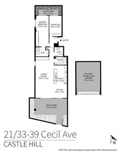 Floorplan of Homely apartment listing, 21/33-39 Cecil Avenue, Castle Hill NSW 2154