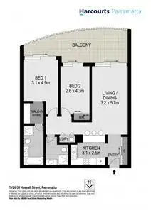 Floorplan of Homely apartment listing, 70/26-30 Hassall Street, Parramatta NSW 2150