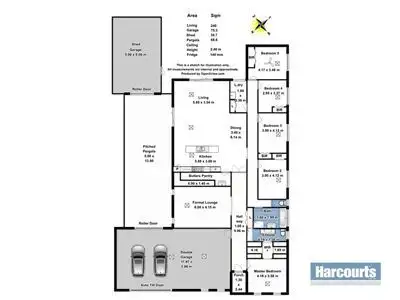 Floorplan of Homely house listing, 13 Chambers Court, Evanston Park SA 5116