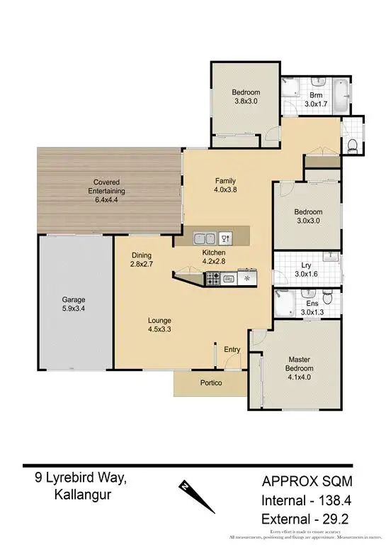 Floorplan of Homely house listing, 9 Lyrebird Way, Kallangur QLD 4503