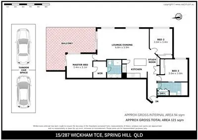 Floorplan of Homely apartment listing, 15/287 Wickham Terrace, Spring Hill QLD 4000