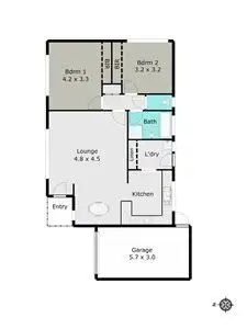 Floorplan of Homely unit listing, 1/451 Forest Street, Wendouree VIC 3355