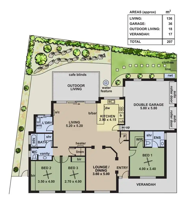 Floorplan of Homely house listing, 196 Chandlers Hill Road, Happy Valley SA 5159