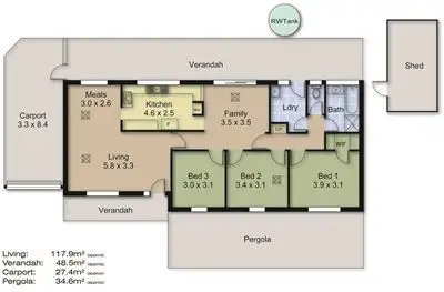 Floorplan of Homely house listing, 20 Lesley Crescent, Crafers SA 5152