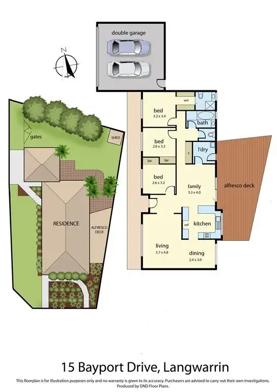Floorplan of Homely house listing, 15 Bayport Drive, Langwarrin VIC 3910