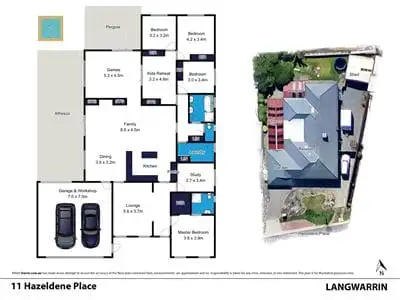 Floorplan of Homely house listing, 11 Hazeldene Place, Langwarrin VIC 3910