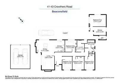 Floorplan of Homely house listing, 41-43 Crowther Street, Beaconsfield TAS 7270