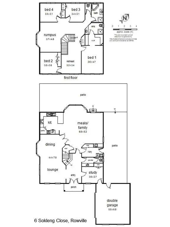 Floorplan of Homely house listing, 6 Sokleng Close, Rowville VIC 3178