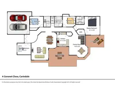 Floorplan of Homely house listing, 4 Coronet Close, Carindale QLD 4152