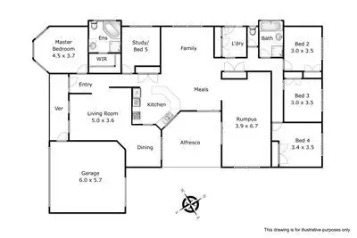 Floorplan of Homely house listing, 3 Saunton Drive, Cranbourne VIC 3977