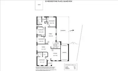 Floorplan of Homely house listing, 32 Hedgestone Place, Blakeview SA 5114
