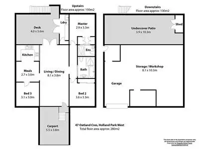 Floorplan of Homely house listing, 47 Oatland Crescent, Holland Park West QLD 4121