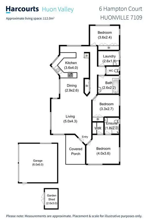 Floorplan of Homely house listing, 6 Hampton Court, Huonville TAS 7109