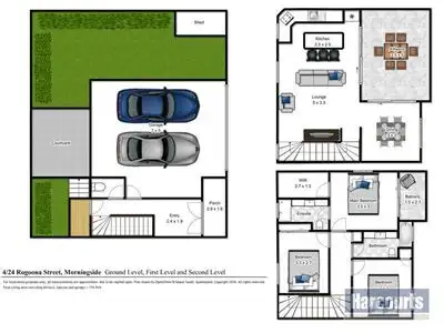 Floorplan of Homely townhouse listing, 4/24 Rogoona Street, Morningside QLD 4170