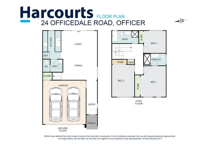Floorplan of Homely townhouse listing, 24 Officedale Road, Officer VIC 3809