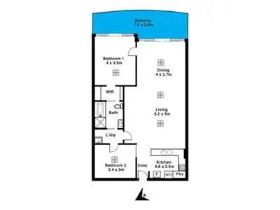 Floorplan of Homely unit listing, 45/155 Brebner Drive, West Lakes SA 5021