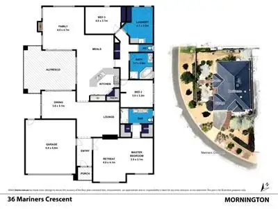 Floorplan of Homely house listing, 36 Mariners Retreat, Mornington VIC 3931